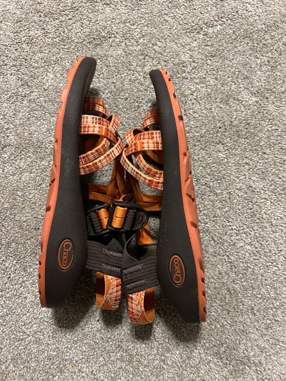 Chaco Women's Strappy Sandals in Orange and Black - Picture 4 of 5